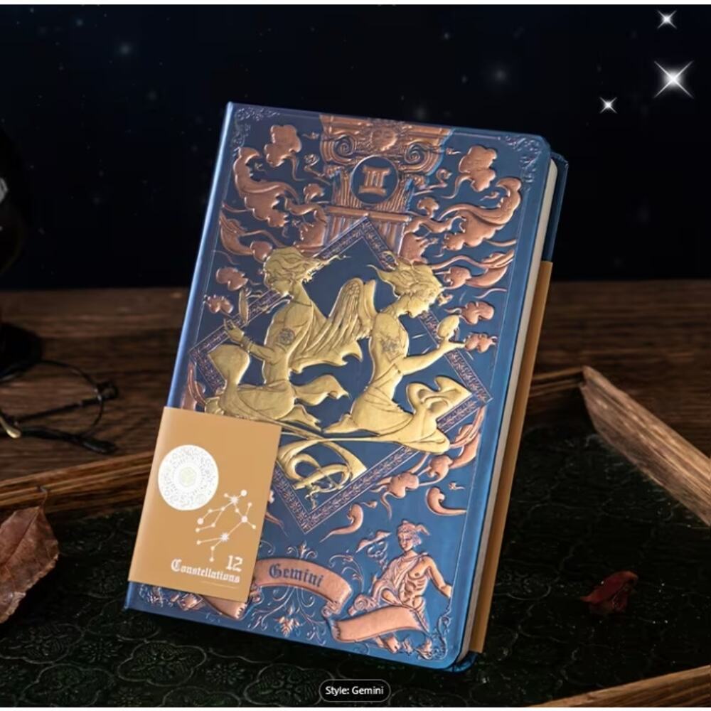 Gemini Zodiac Notebook Journal Astrology Diary Hardcover Constellation A5 Gift